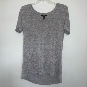 Forever 21 Heather Gray V-neck Short Sleeve Tee